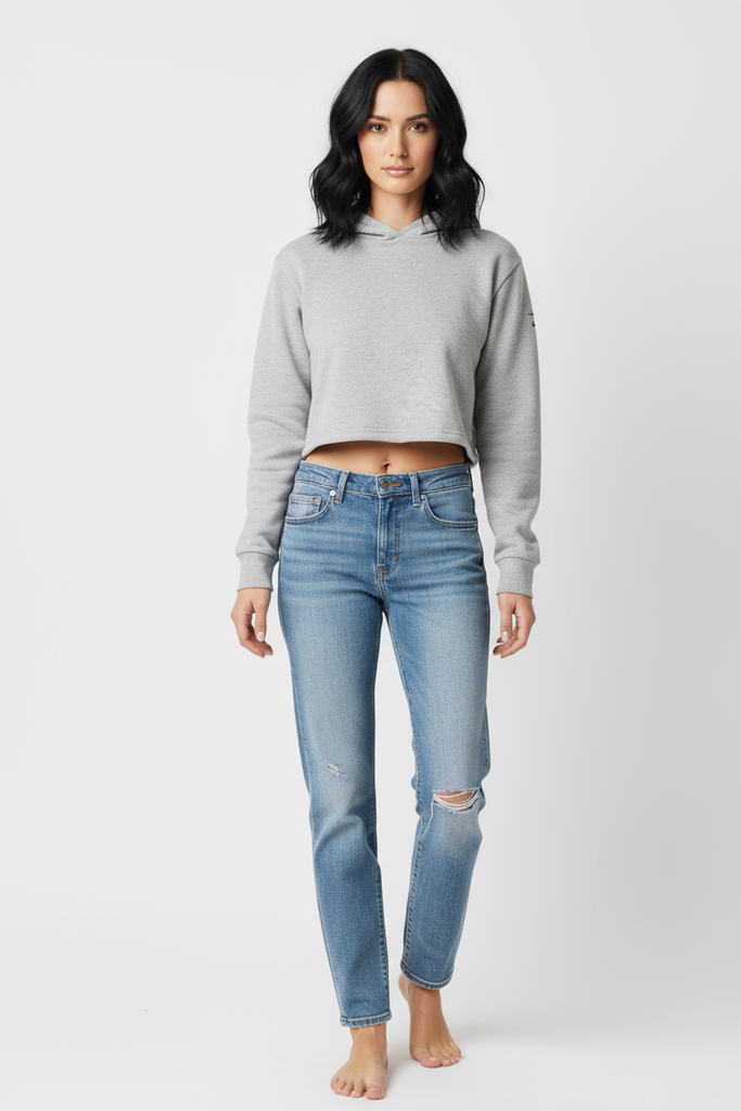 W-STEALTH CROPPED HOODIE