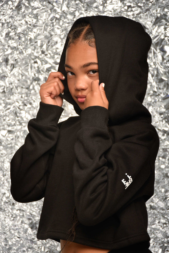 W-STEALTH CROPPED HOODIE (KIDS)