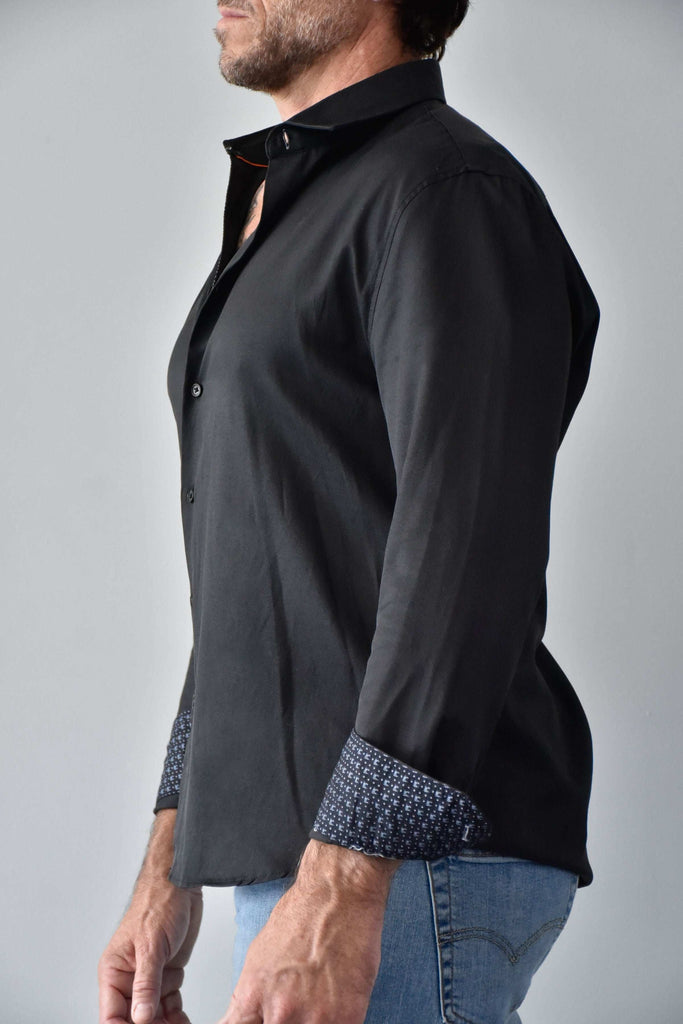 ELEVATE ATHLETIC FIT DRESS SHIRT Supernova Black / L ELEVATE ATHLETIC FIT DRESS SHIRT Supernova Black / L